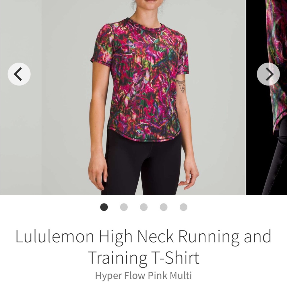 Lululemon high neck run and train tee